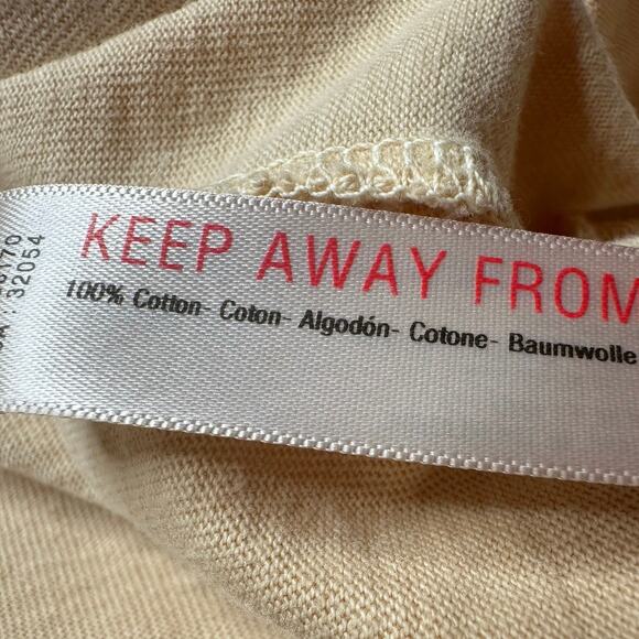 Free People: Varsity Stripe Neutral Yellow Tan VNeck Oversized Sweatshirt - Picture 5 of 7